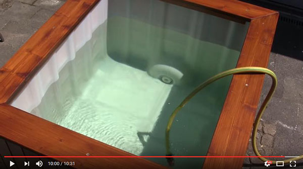Foto IBC Tank zum Pool umgebaut